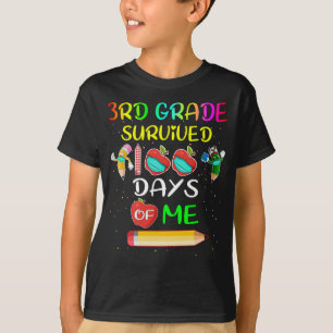 T-shirt 3e année a survécu 100 jours de moi 100 jours d'éc