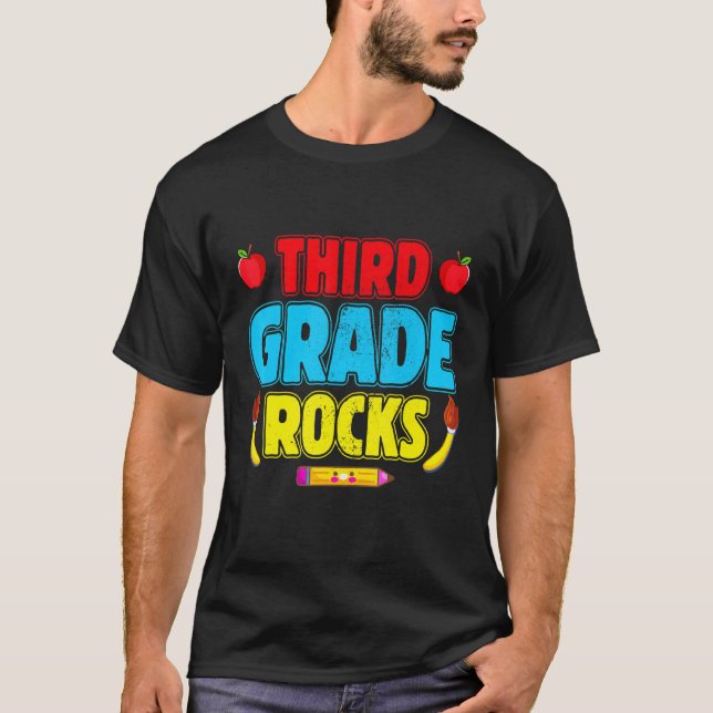 T-shirt 3e année, c'est super, professeur élève drôle mign (Devant)