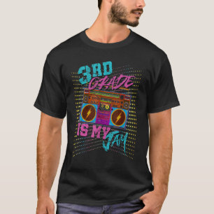 T-shirt 3e année est mon jam 80s vintage boombox étudiant