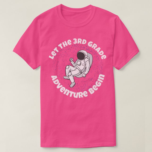 T-shirt 3e année Laisser l'aventure commencer l'espace ext (Design devant)