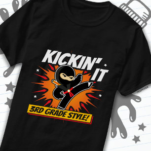 T-shirt 3e année Ninja Kick Premier jour Retour à l'école