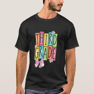T-shirt 3e année Retour à l'école Coquette Bow pour filles