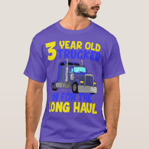 T-shirt 3e anniversaire camion camionneur enfants conducte