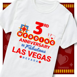 T-shirt 3e anniversaire de mariage couple fabuleux Las Veg