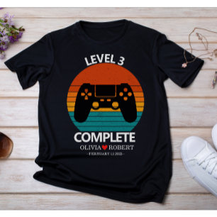 T-shirt 3e anniversaire de mariage jeu vidéo rétro personn