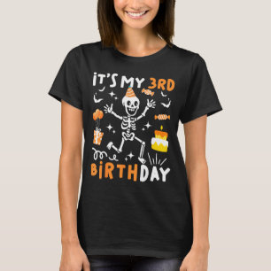 T-shirt 3e anniversaire enfants drôle squelette 3e jour bo
