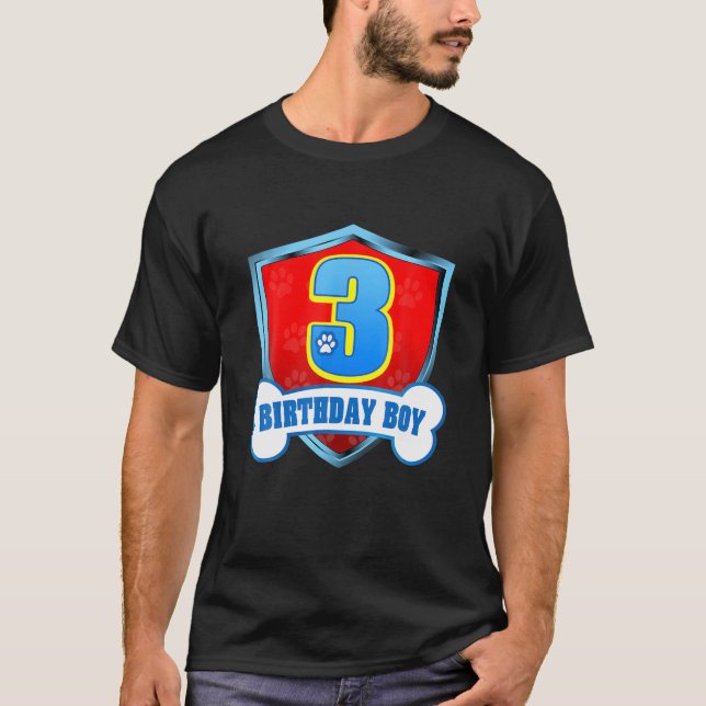 T-shirt 3E Anniversaire Garçon 3 Ans Chiens De Patrouille  (Devant)