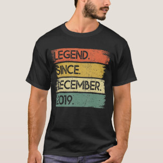T-shirt 3e anniversaire Légende depuis décembre 2019 3 ans