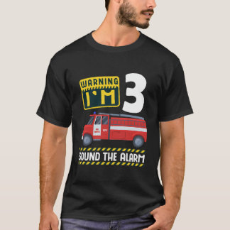 T-shirt 3E Anniversaire Pompier Camion Pompier Pompier 3 A