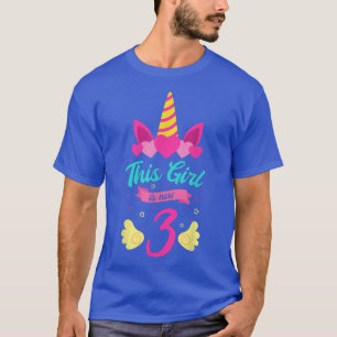 T-shirt 3e anniversaire Unicorn Anniversaire Party 3 fête