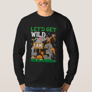 T-shirt 3e anniversaire Zoo animal 3 ans Anniversaire