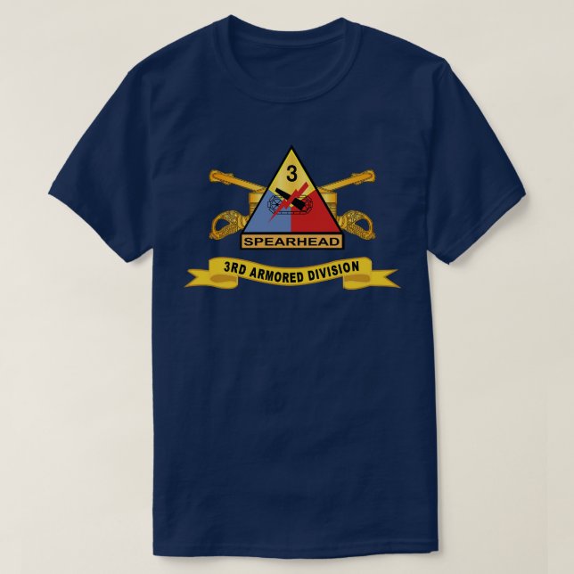 T-shirt 3e division blindée avec ruban Br SSI X (Design devant)
