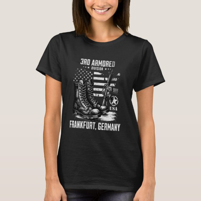 T-shirt 3e division blindée Francfort Allemagne Ve militai (Devant)