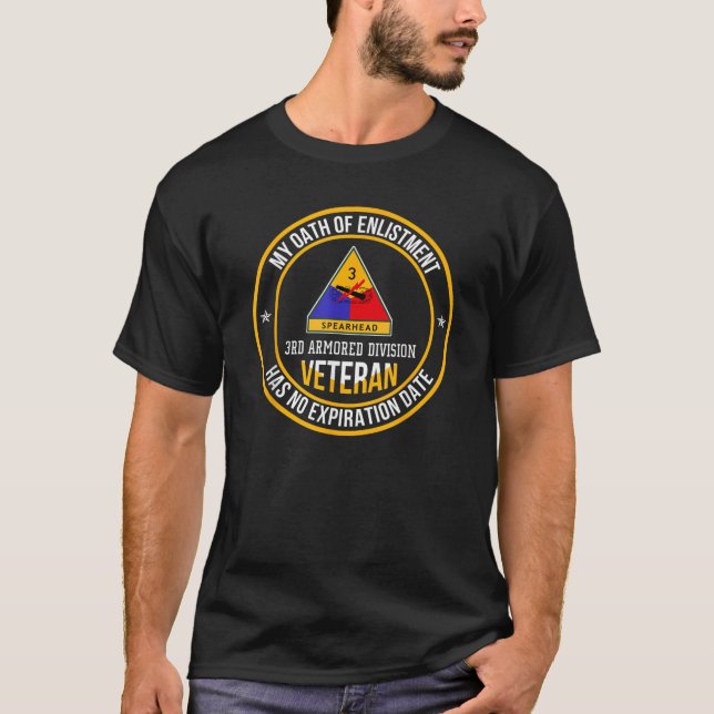 T-shirt 3e Division blindée Vétérinaire Mon serment d'enrô (Devant)