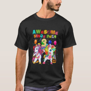T-shirt 3E Fantastique Depuis 2018 Cute Dabbing Unicorn Fl