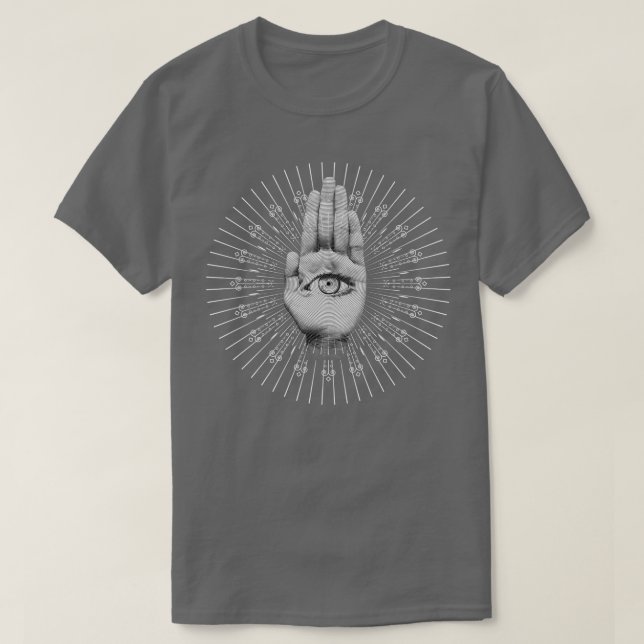 T-shirt 3e OEil Hamsa Design BW (Design devant)
