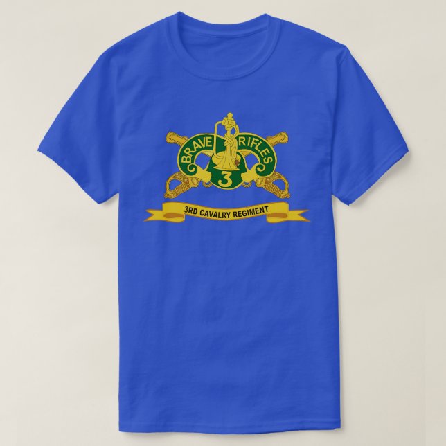 T-shirt 3e régiment de cavalerie avec Br Ribbon (Design devant)