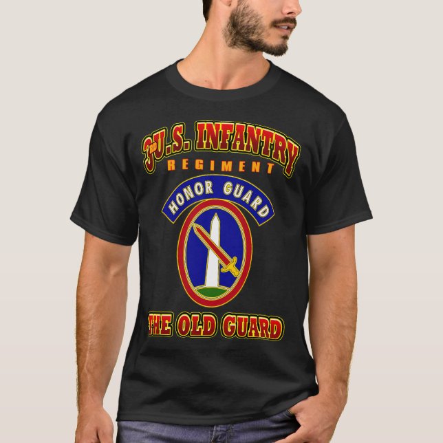 T-shirt 3E Régiment D'Infanterie Des États-Unis Garde D'Ho (Devant)