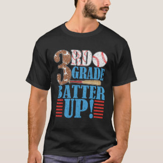 T-shirt 3Ème Année Retour À L'École 3Ème Année Batterie Ba