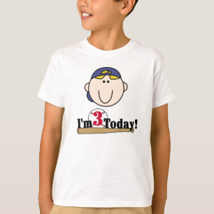 T-shirt 3ème anniversaire de base-ball blond