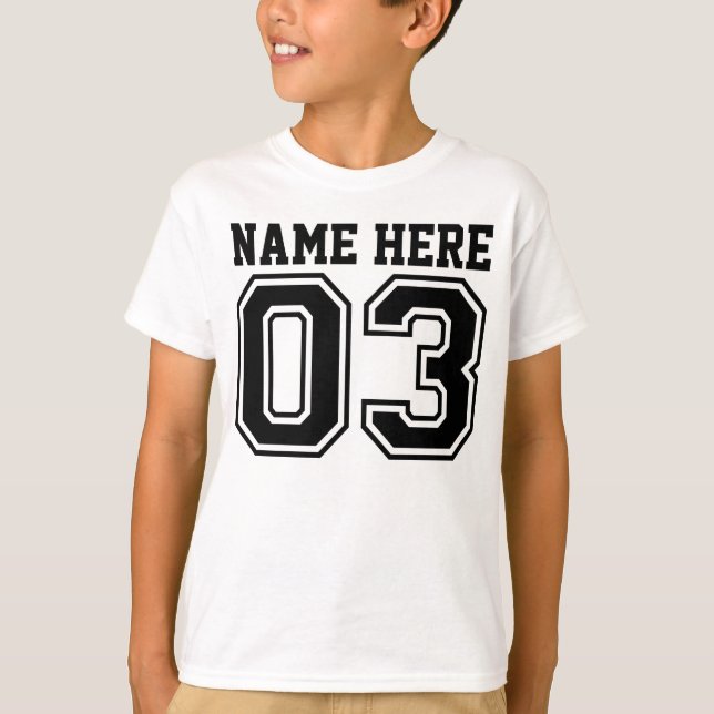 T-shirt 3ème Anniversaire (le nom de l'enfant (Devant)