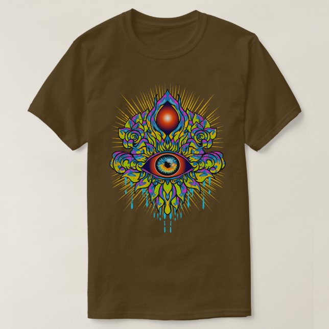 T-shirt 3ème regard psychédélique art (Design devant)