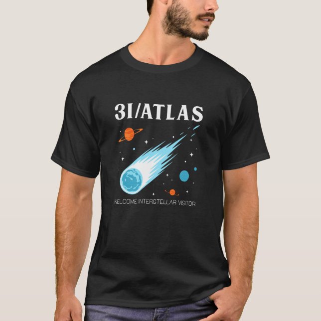 T-shirt 3IAtlas Visiteur Interstellaire Comète Exploration (Devant)