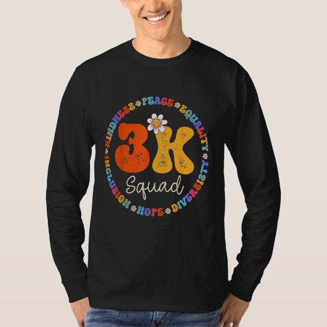 T-shirt 3K Squad Team Crew Teacher Kindergarten Kinder Ele (Devant)