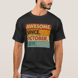 T-shirt 3rd Birthday 3 Years Old Awesome Since October 20