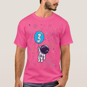T-shirt 3rd Birthday  Astronaut 3 Years Old Birthday Boy 