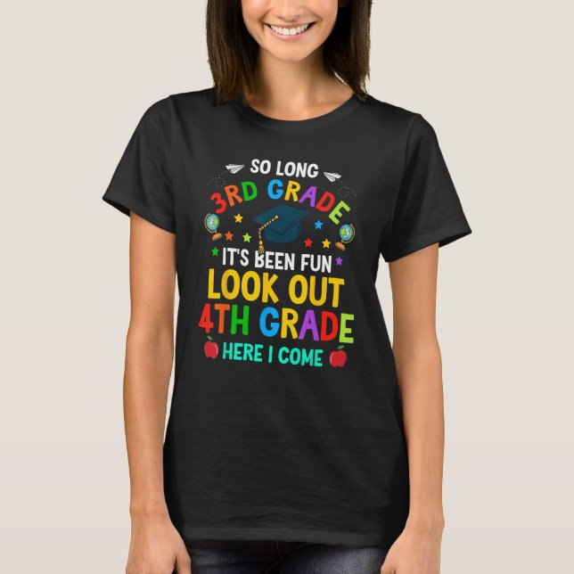 T-shirt 3rd Grade 4th Here I Come First Day Back To School (Devant)