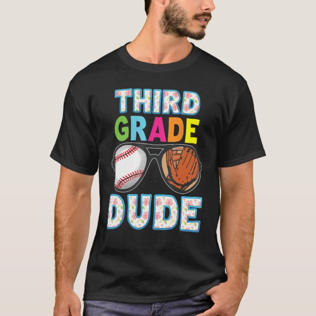 T-shirt 3rd Grade Dude Back To School Third Student Kid Ba (Devant)