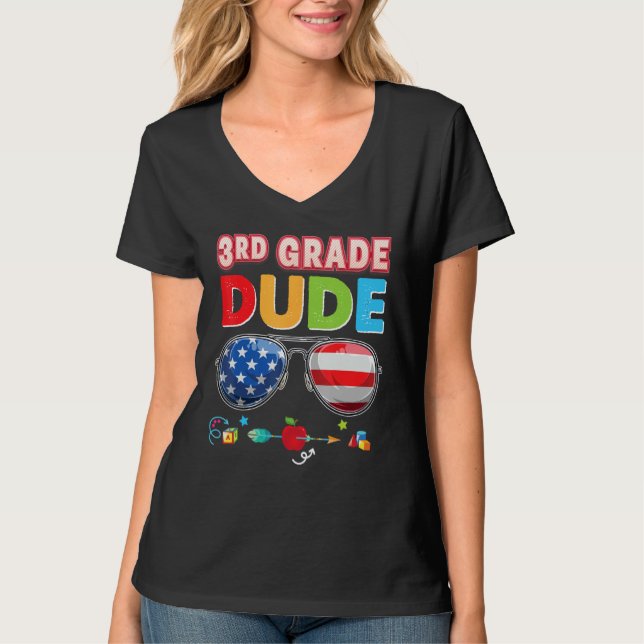 T-shirt 3rd Grade Dude Back To School Third Student Kid Su (Devant)
