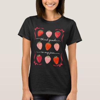 T-shirt 3rd Grade Is Jam Cute Strawberry Teacher Back To