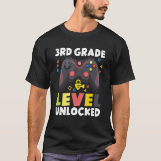 T-shirt 3rd Grade Level Unlocked Video Game Back To School