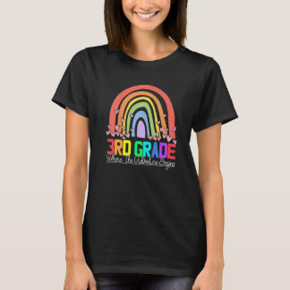 T-shirt 3rd grade rainbow leopard teacher team third grade