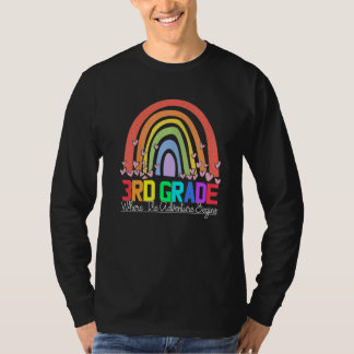 T-shirt 3rd grade rainbow leopard teacher team third grade