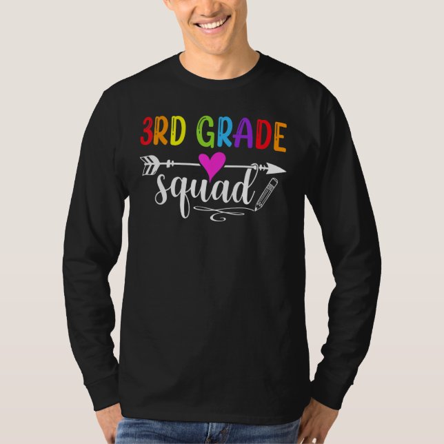 T-shirt 3rd Grade Squad Back To School 2023 Teacher Studen (Devant)