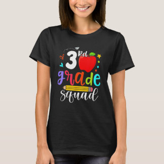 T-shirt 3rd Grade Squad Third Teacher Student Team Back To