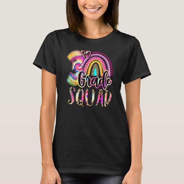 T-shirt 3rd Grade Squad Tie Dye Back To School Teacher Stu (Devant)