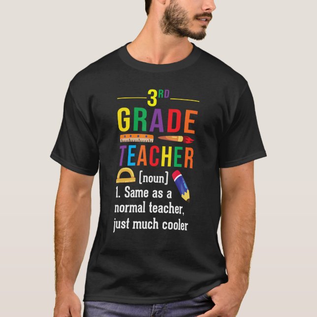 T-shirt 3rd Grade Teacher Definition Meaning Back to Schoo (Devant)