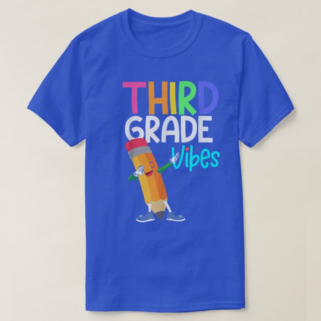 T-shirt 3rd Grade Vibes Student Teacher Back To School Boy (Design devant)