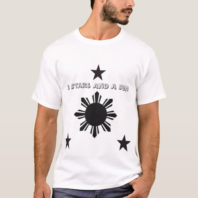 T-shirt 3starsasun, 3 étoiles et un Sun (Devant)
