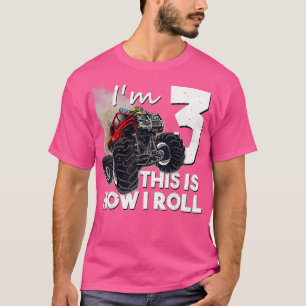 T-shirt 3th Birthday Boy Monster Truck 3 Years Old 2