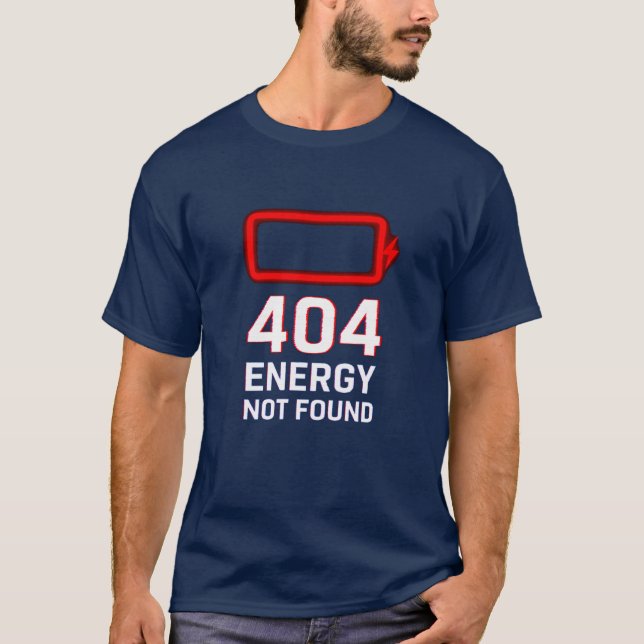 T-shirt 404 Énergie introuvable (Devant)
