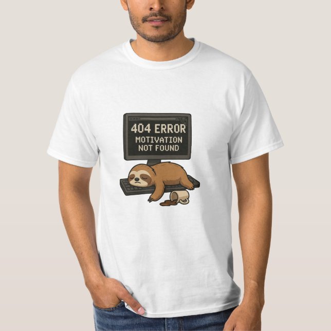 T-shirt 404 Erreur Sloth Funny (Devant)