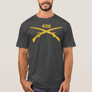 T-shirt 406e Régiment d'infanterie avec Branche wo Txt X
