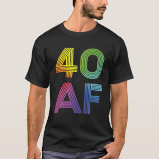 T-shirt 40 AF, 40E Anniversaire, Pour Hommes