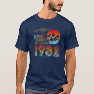 T-shirt 40. Anniversaire 40 Légendaire depuis avril 1982