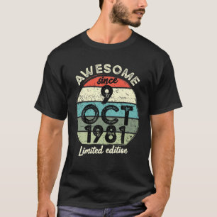 T-shirt 40 Anniversaire T 9 Octobre 1981 40E Anniversaire